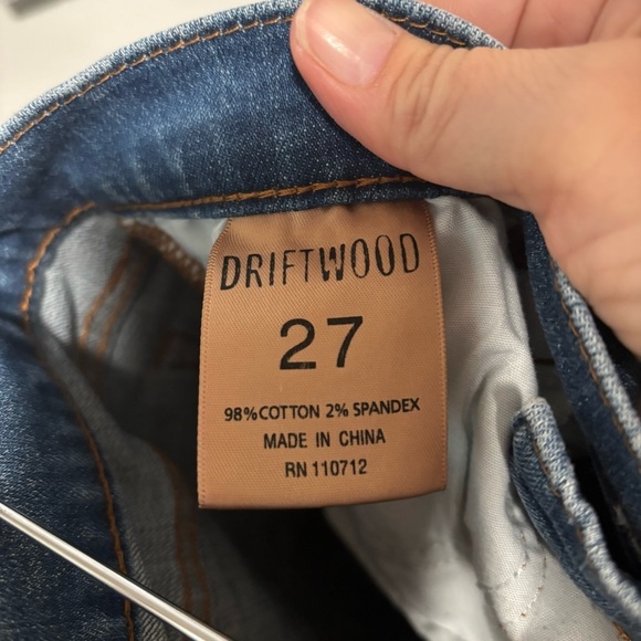 DRIFTWOOD x Free People Marilyn Medium Wash Boho Embroidered Stretch Skinny Jean - Picture 7 of 7